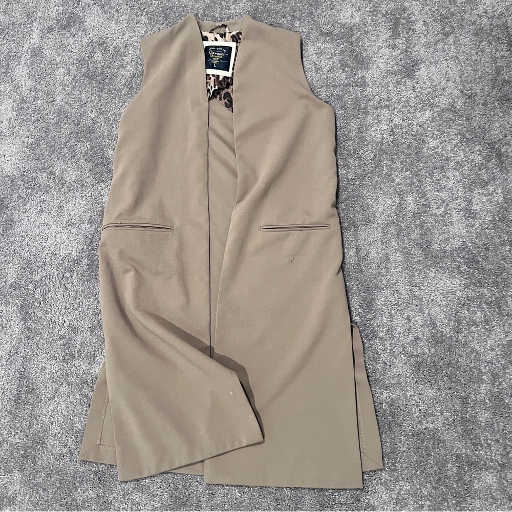 Cavalini Tan Sleeveless Vest Contemporary Design